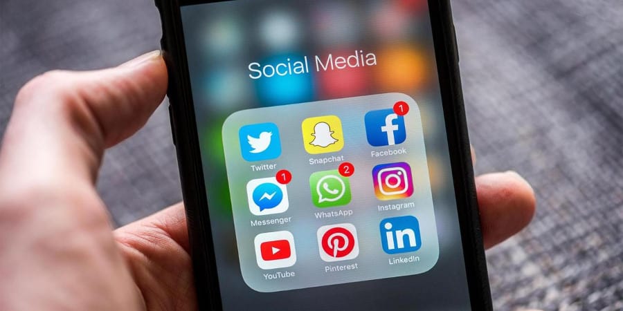 Social media apps on iPhone