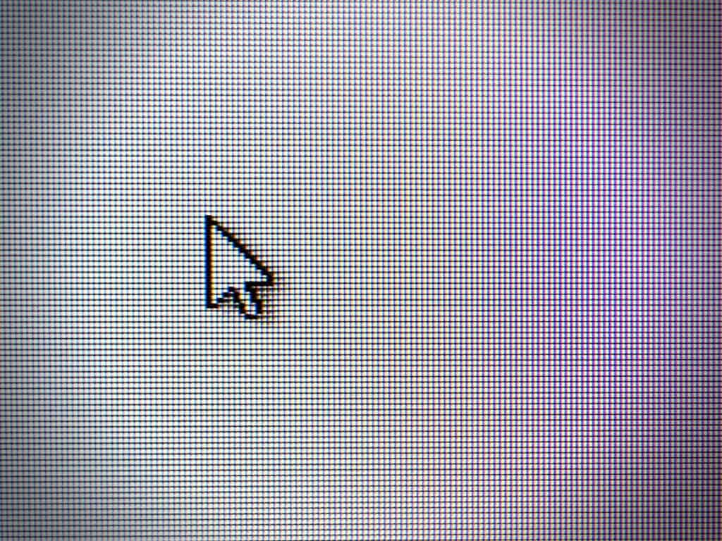 Computer cursor on a pixel screen