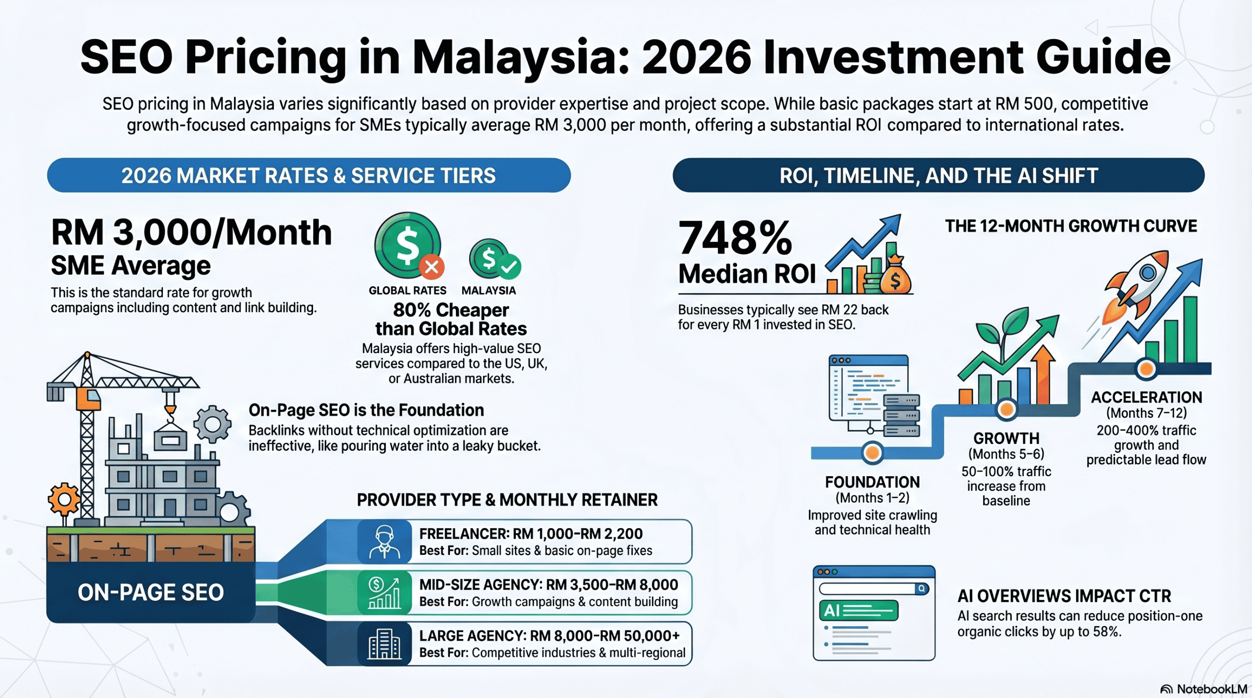 Malaysia SEO Pricing Guide 2026 Infographic